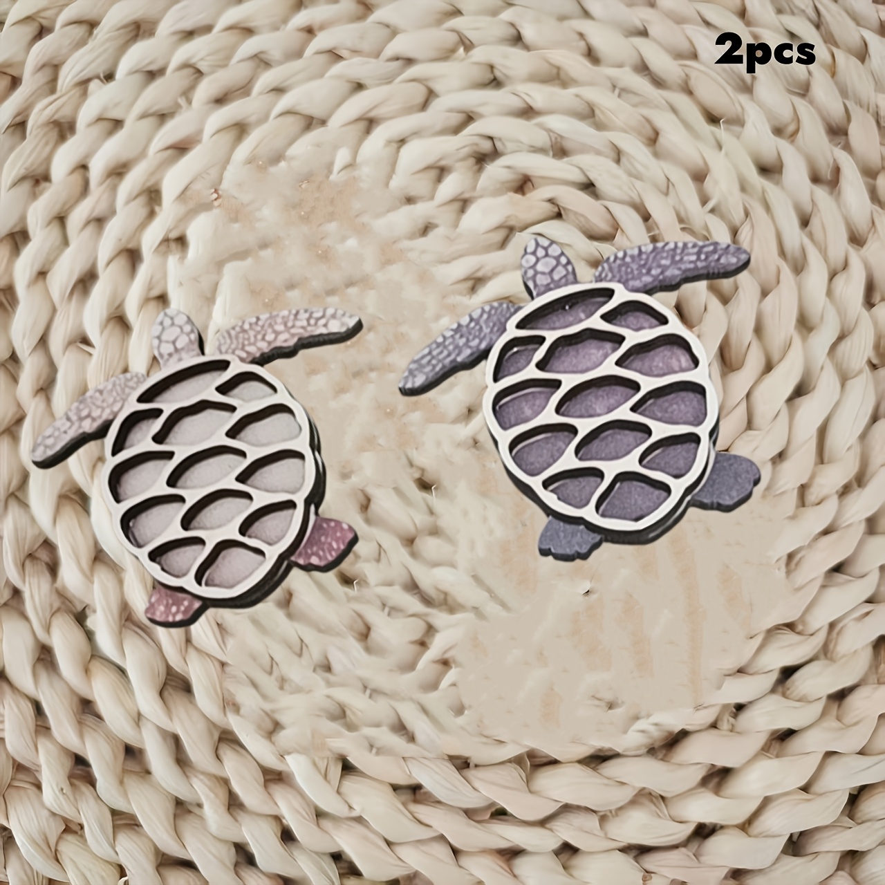 TEMU 2pcs-sea Turtle - Wooden Mini Display Stand, Wooden Decor Gift