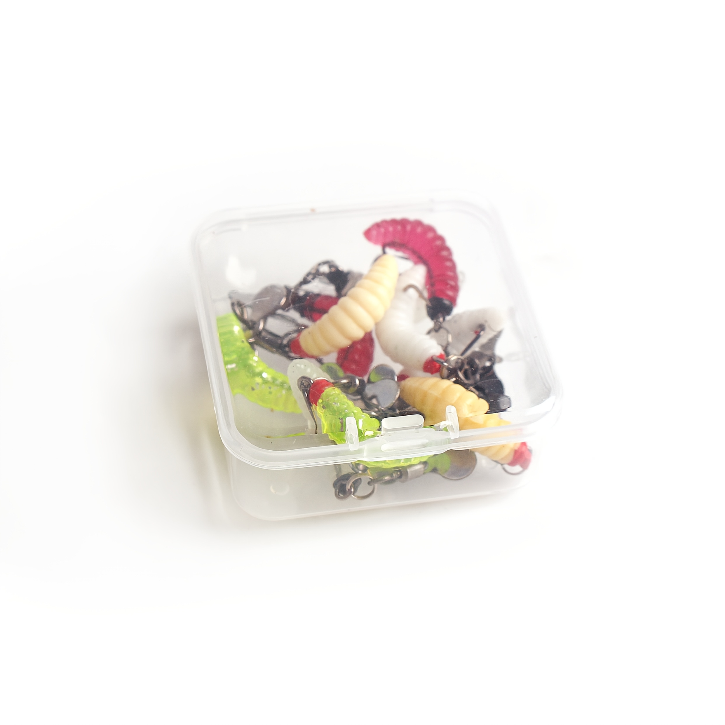 TEMU 10-pack Of Box-shaped Propeller Sequins For Dipping, Insect Bait With Worm-like Lures