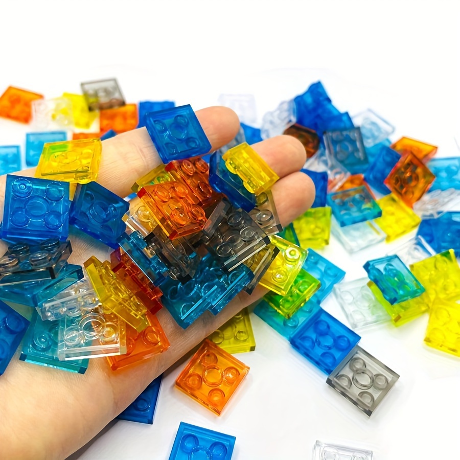 60pcs 6 Colors MOC Transparent Compatible 3022 Short Bricks Building Blocks