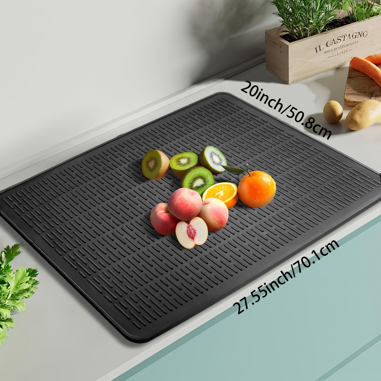 TEMU Cache-plaque de cuisson pour cuisinière électrique - Tapis de cuisinière en silicone pour plaque vitrocéramique, de table de cuisson en verre,