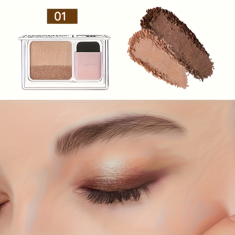 A Shimmering Dual-color Eyeshadow Palette With 5-8 Diverse Shades, Easy To Blend, Long-lasting Waterproof Eye Makeup, Includes A Brush