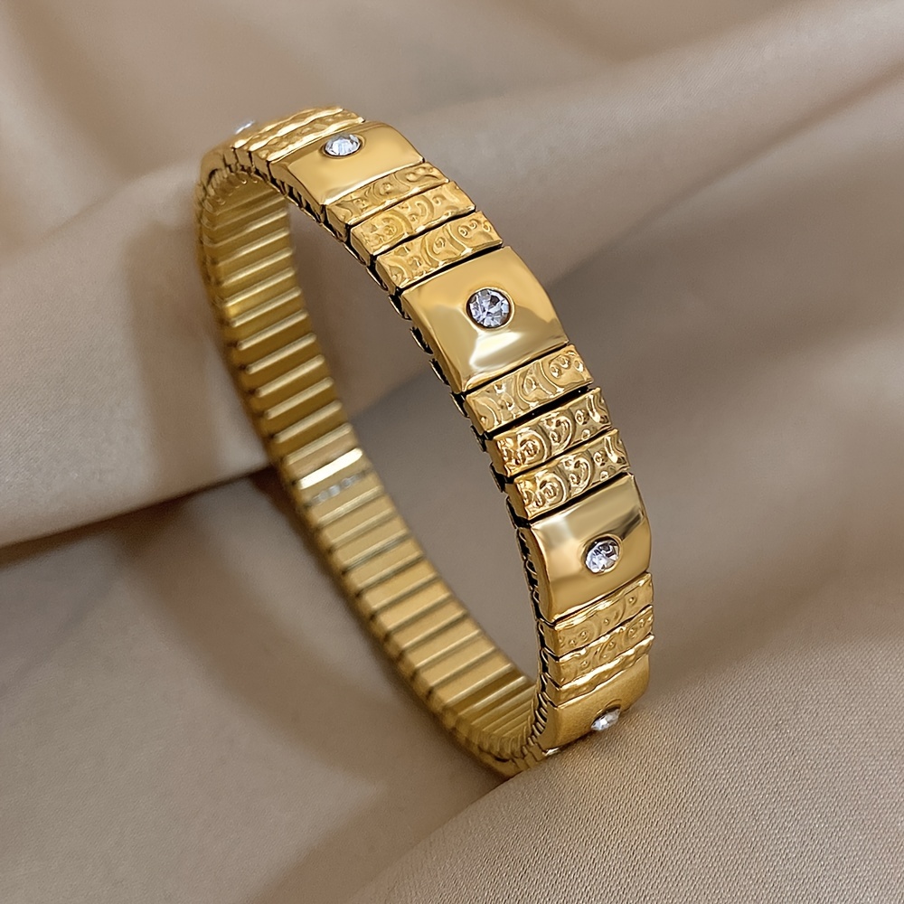 E-shop Elastisches Edelstahl-Armreif-Spangenarmband, Vintage-Armbänder für Herren Damen, Modeschmuck