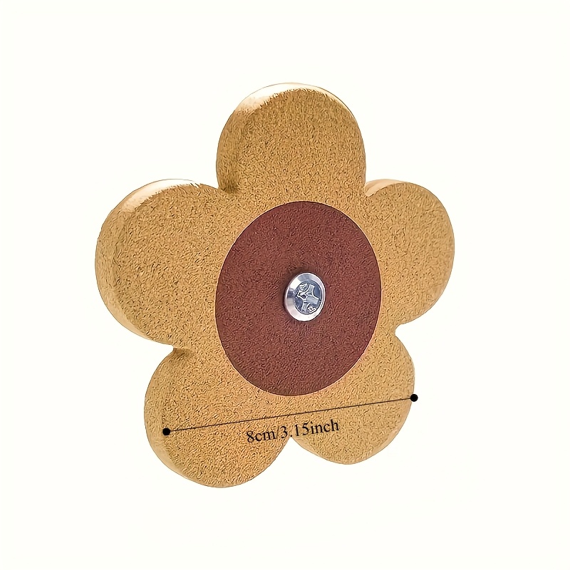 Cork Bird Chew Toy With Flower-shaped Rotating Discs & Chewable Center - Durable Beak Grinding Activity For Small Parrots, Budgies, Lovebirds, Cockatiels - Cage & Aviary Enrichment, Beak Health Toy