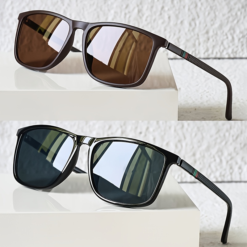 Image of Retro Square Fashion Glasses, Suitable For Men And Women, For Hiking And Mountaineering, Women's Casual , Party Vacation Travel Driving Fishing Supplies Photo Props, An For Gifts
