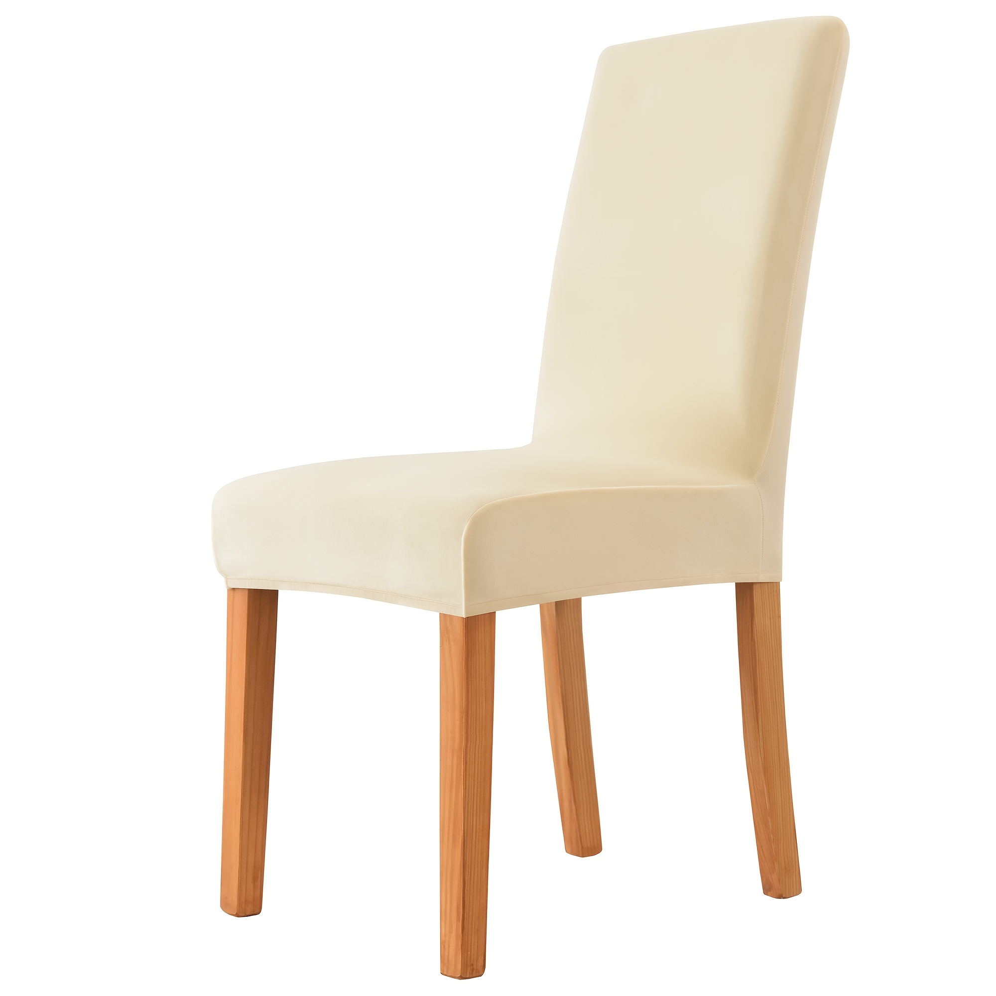 TEMU 1 pièce Housse de chaise de salle à manger mi-haute pour maison/hôtel, extensible, ultra-douce, en peluche renard argenté, lavable en machine