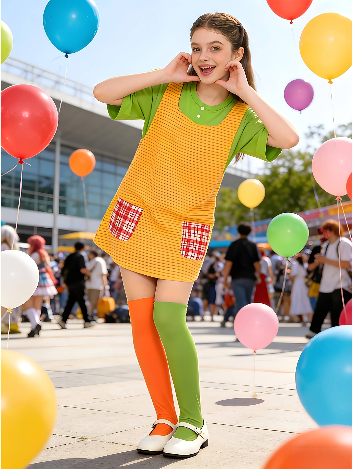 vibrant carnival adult costume set striped - Temu Mauritius