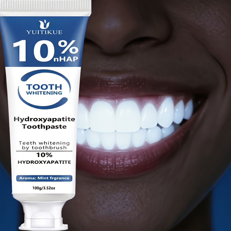 Hydroxyapatite Toothpaste, 10% Hydroxyapatite Tooth, Peppermint Essential Oil Deep Cleaning Paste, Strengthen , Basic Cleaning, Suitable For Everyone