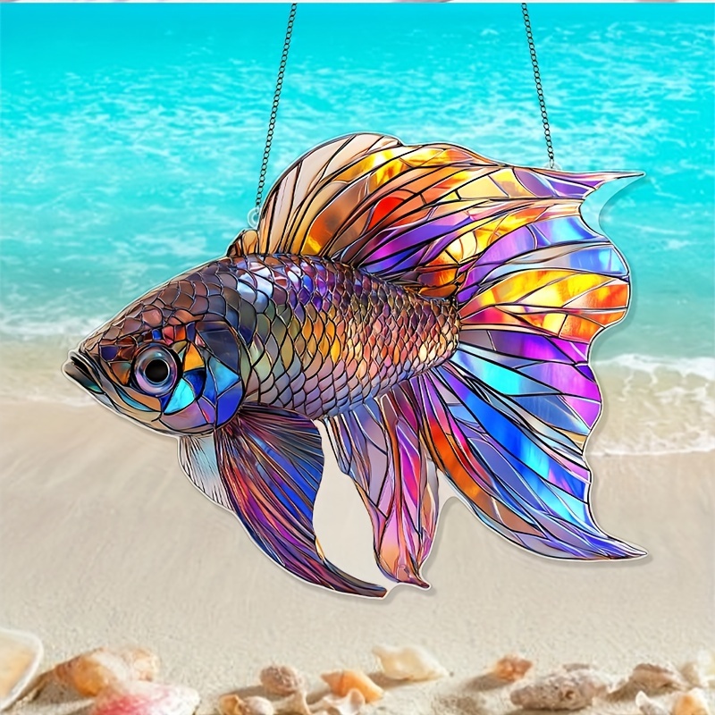 Pair store of fishes suncatcher, wall decoration