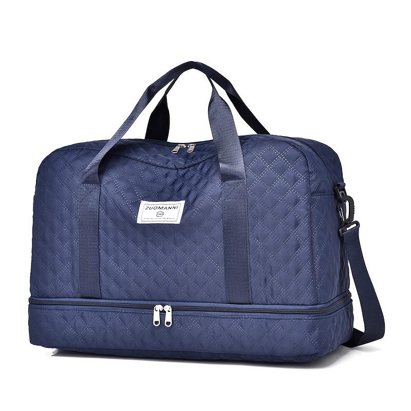 TEMU Bolso Duffel Extragrande | Elegante y Duradero, Compartimento, Transporte Multifuncional, Separación /Húmedo, Bolsillos , Elegante Nailon con