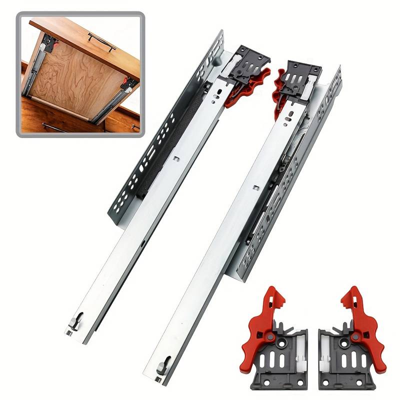 SEWACC 2pcs Silent Full Extension Drawer Slides Smooth
