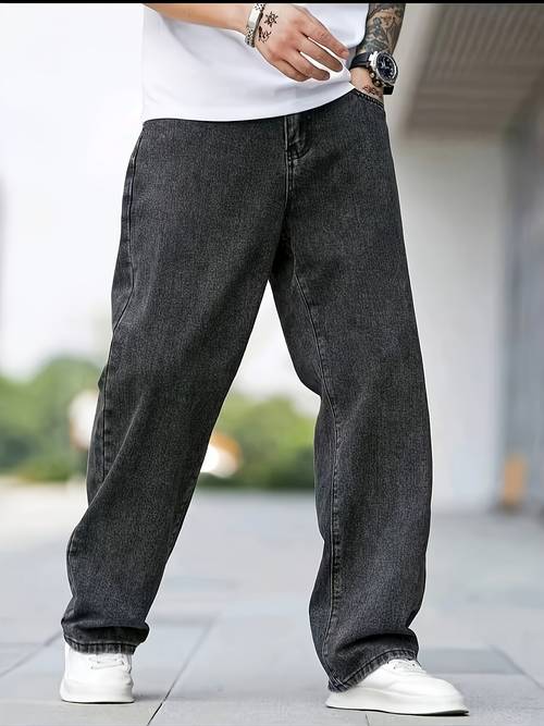 mens casual loose jeans