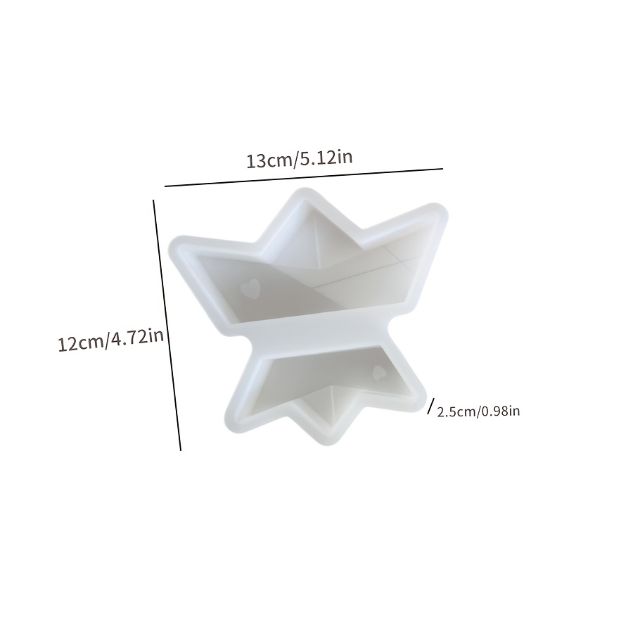 E-shop Harzflüssigkeitsform Herz Papierboot Silikonform Gips Papierboot Kerzenform Epoxidharzform