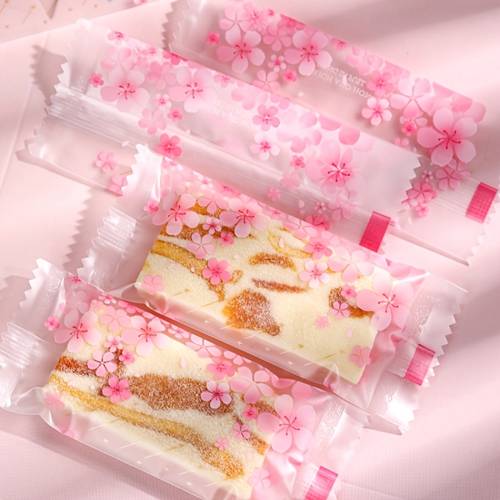 195pcs pack cherry suitable for candy wrapper bags pre sealed treat bags with flower suitable for parties picnics events for sweets themed party favors