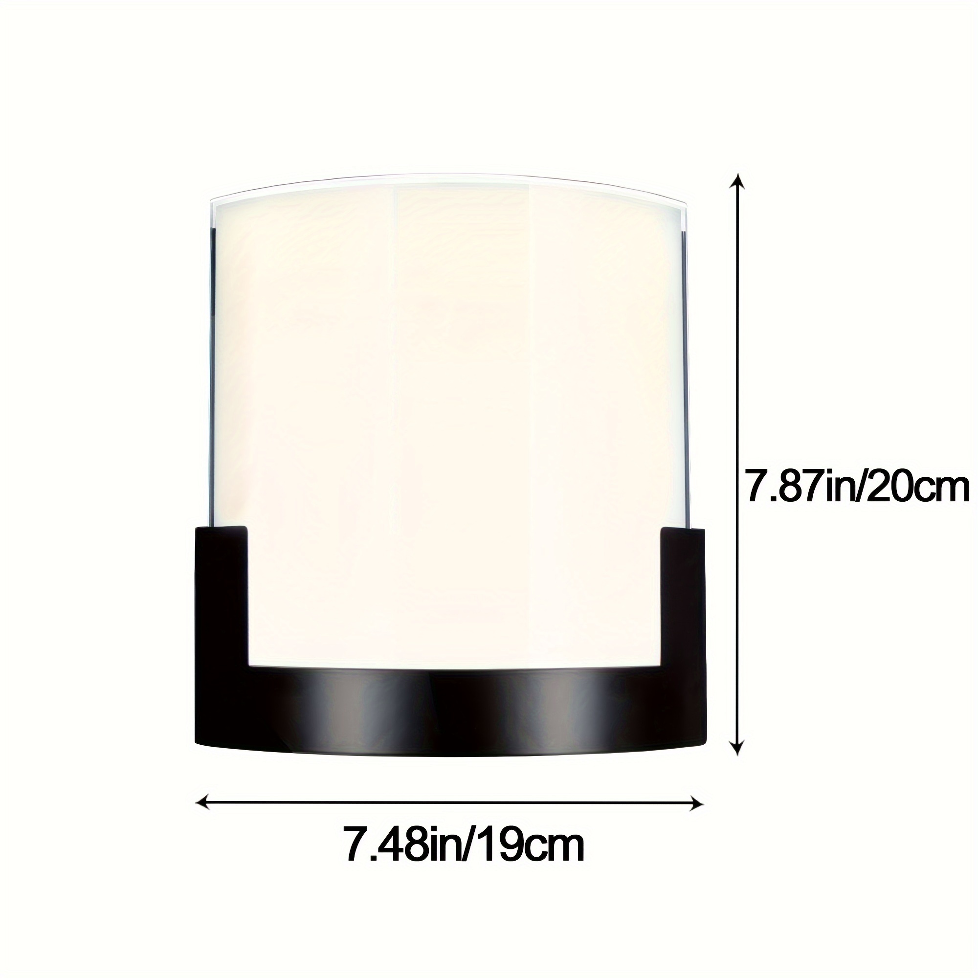 Applique murale à LED, abat-jour globe blanc, lampe murale en métal