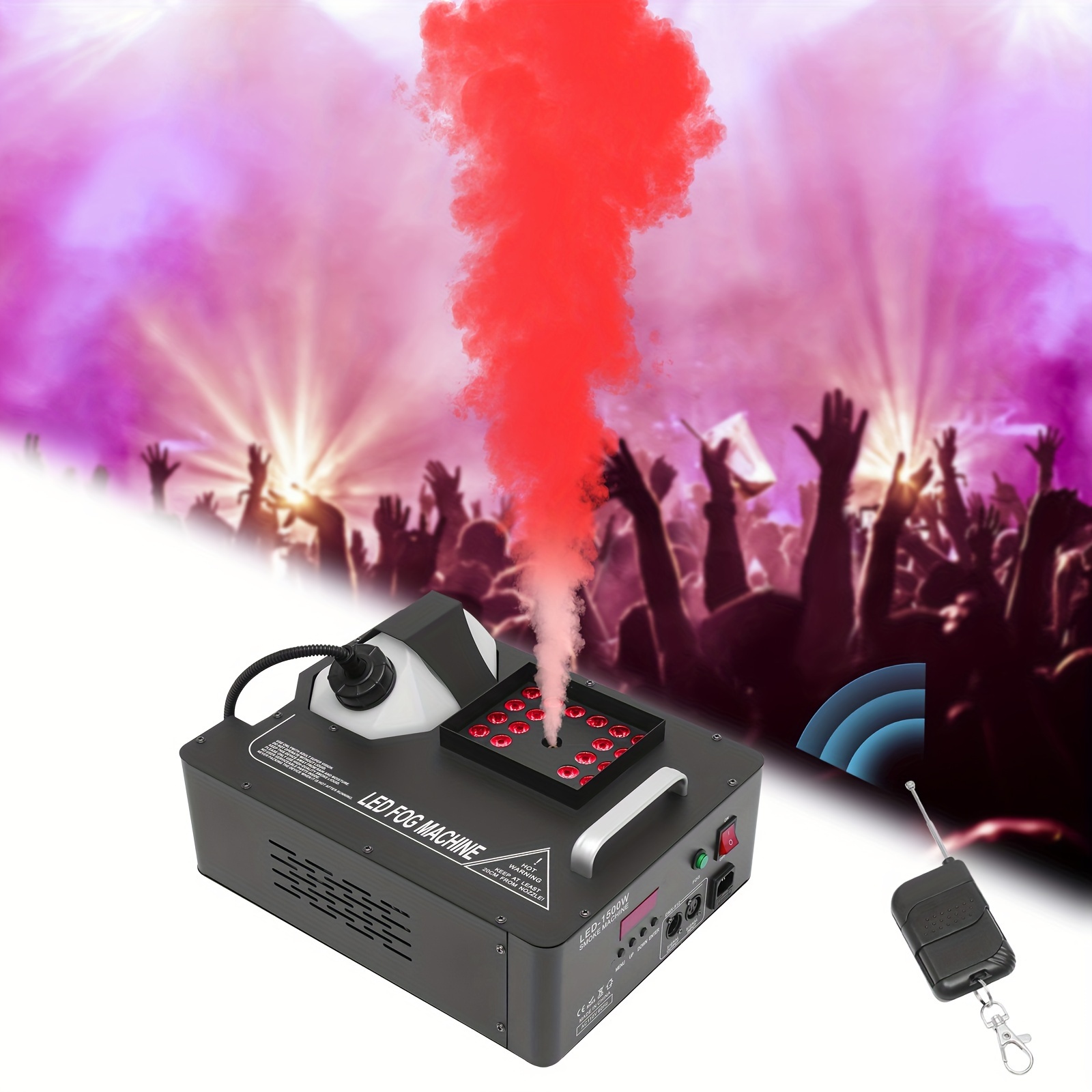 

Smoke Fog Machine -spray Rgb 24-led Dmx Rgb Stage Fogger Effect 1500w