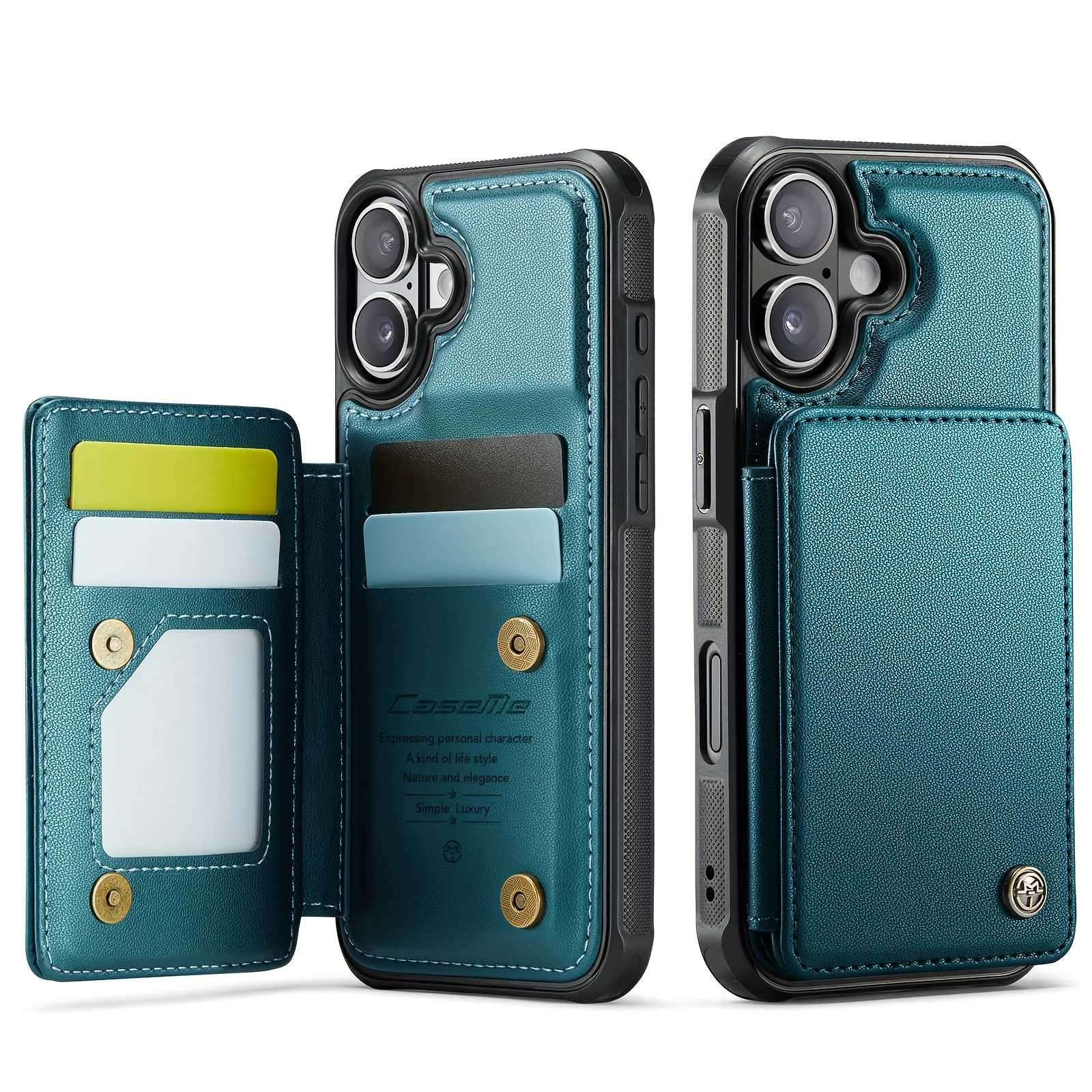 Custodia Portafoglio Magnetica CaseMe In Pelle Per IPhone 16e/15/14/13/12/11 Pro &ndash; Sottile Con Slot