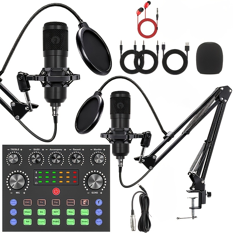   v8s podcast equipment bundle   recording studio package for podcasting live streaming singing pc mobile for christmas and halloween gifts