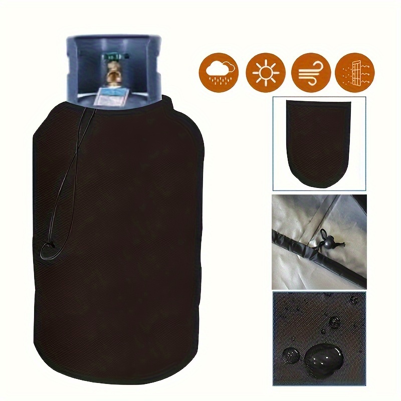 

1pc Durable Outdoor Propane Tank Cover - 210d Waterproof, Dustproof & Uv Protective Gas Cylinder Sleeve