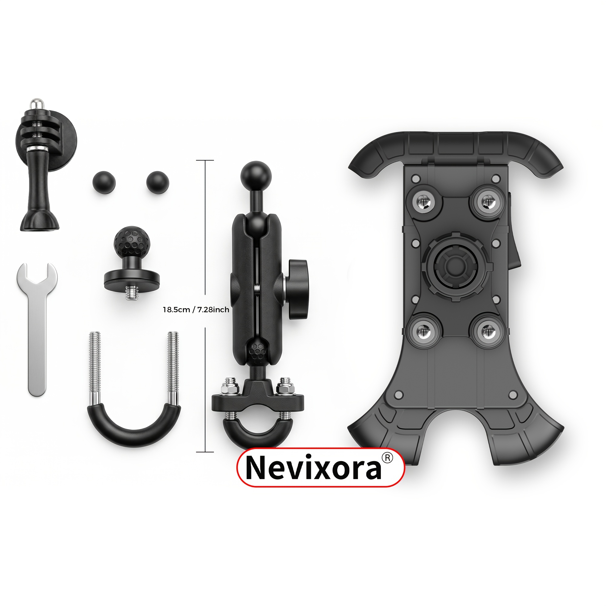 TEMU Motorcycle Phone Mount - [ Shock Absorption] [universal Phone Sizes] Bicycle Phone Mount Motorcycle Accessory, Bicycle Handlebar Phone Mount,