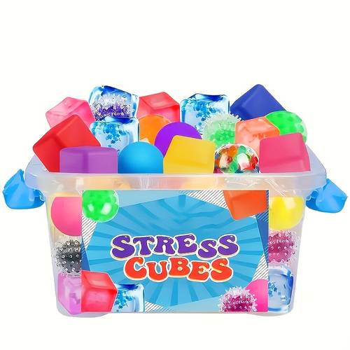 7 14 21pcs childrens party gift packages combinations of toy sets for childrens parties school supplies and birthday gifts suitable for school and birthday gifts different styles of pressure and snowflake shaped mini balls