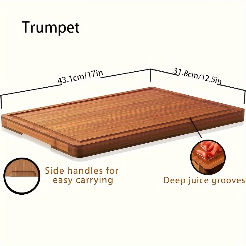 bamboo cutting board large thick   with juice     charcuterie and cheese serving tray details 2