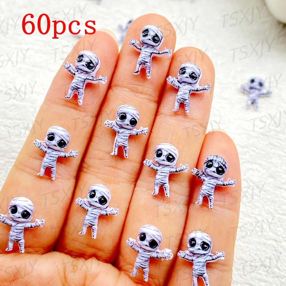 TEMU 24pcs/60pcs Miniature Egyptian Figures - Resin Suitable For Diy Crafts, Nail Art Decorations, Scrapbooking & Jewelry Making - Tiny Bodies For