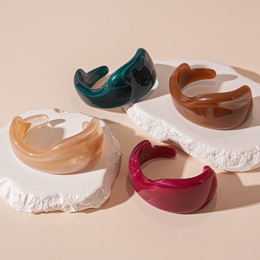 4pcs 1pc Niche Vintage Gradient Acrylic Bracelet for Women