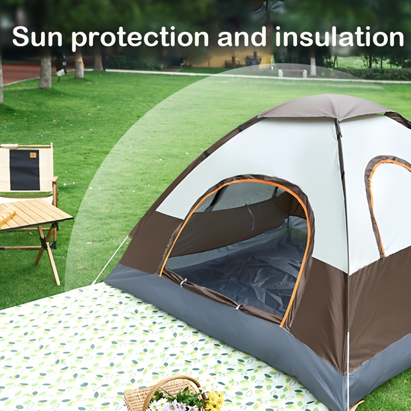 [Luxury Camping Tent] ALPACA OUTDOORS 4-Person Luxury All-Season Family Camping Tent | 2 Doors & 2 Windows, Durable O-Shaped Shape, 1 Sun Shelter, Portable Shelter for Outdoor Adventures