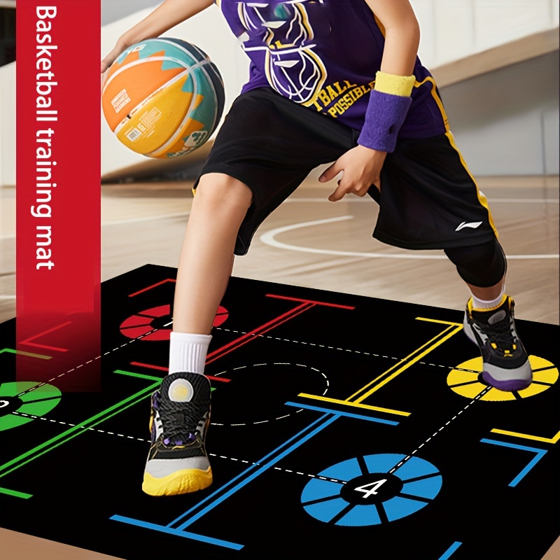 

Basketball Training Mat, Basketball Footstep Training Pad, Soundproof Indoor And Outdoor Soccer Training Mat