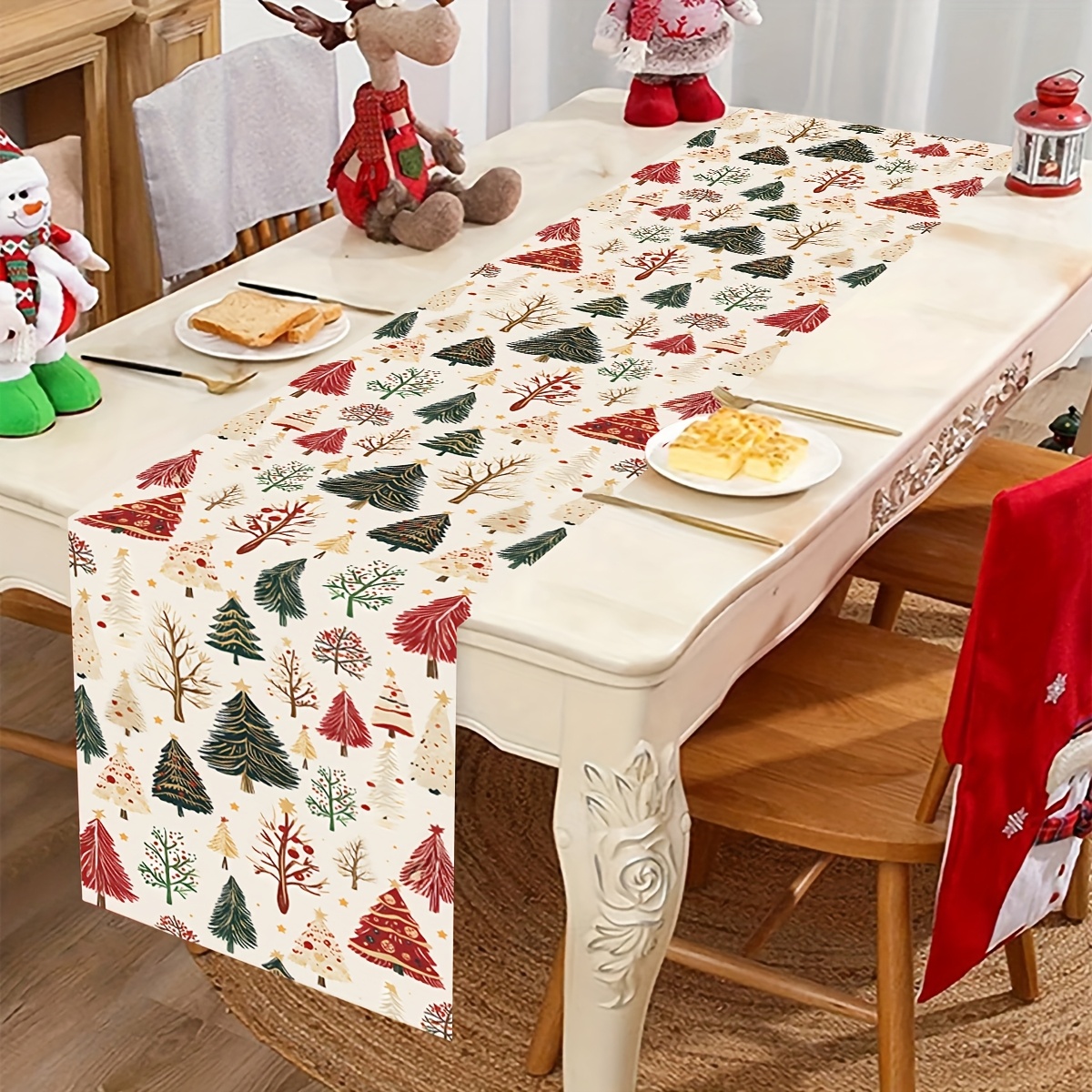 1pc extra long christmas table runner 35x180cm 13 78x70 87in