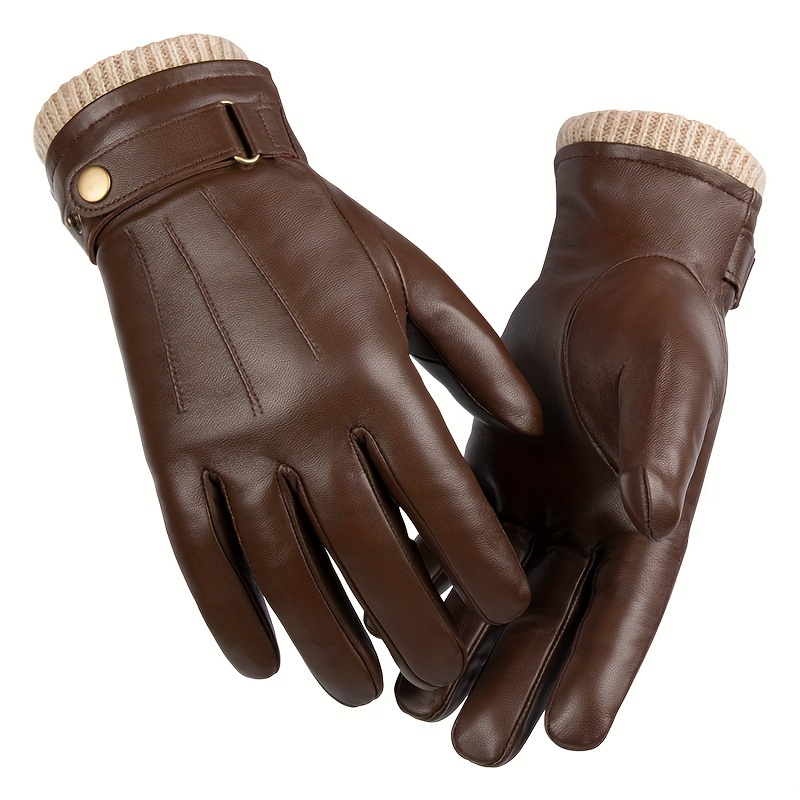 

Men's Luxurious Sheepskin Touchscreen Gloves - Warm, For Winter | Perfect Gift For Dad Or Husband