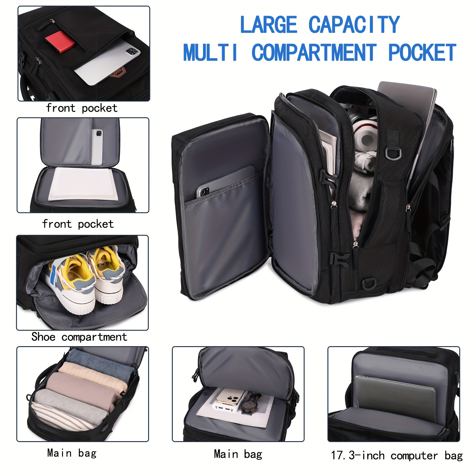 unisex carry backpack tsa approved large travel laptop - Temu Bahrain