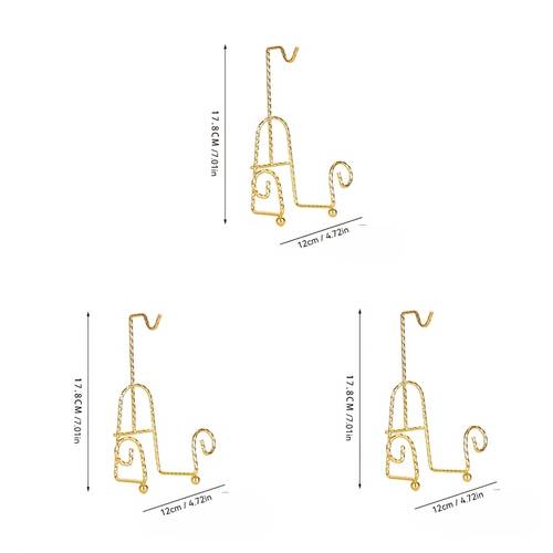 3pcs contemporary metal utility hooks and saucer display stand door mount un ed practical tabletop decor with ideal for room kitchen storage for fall and winter essentials