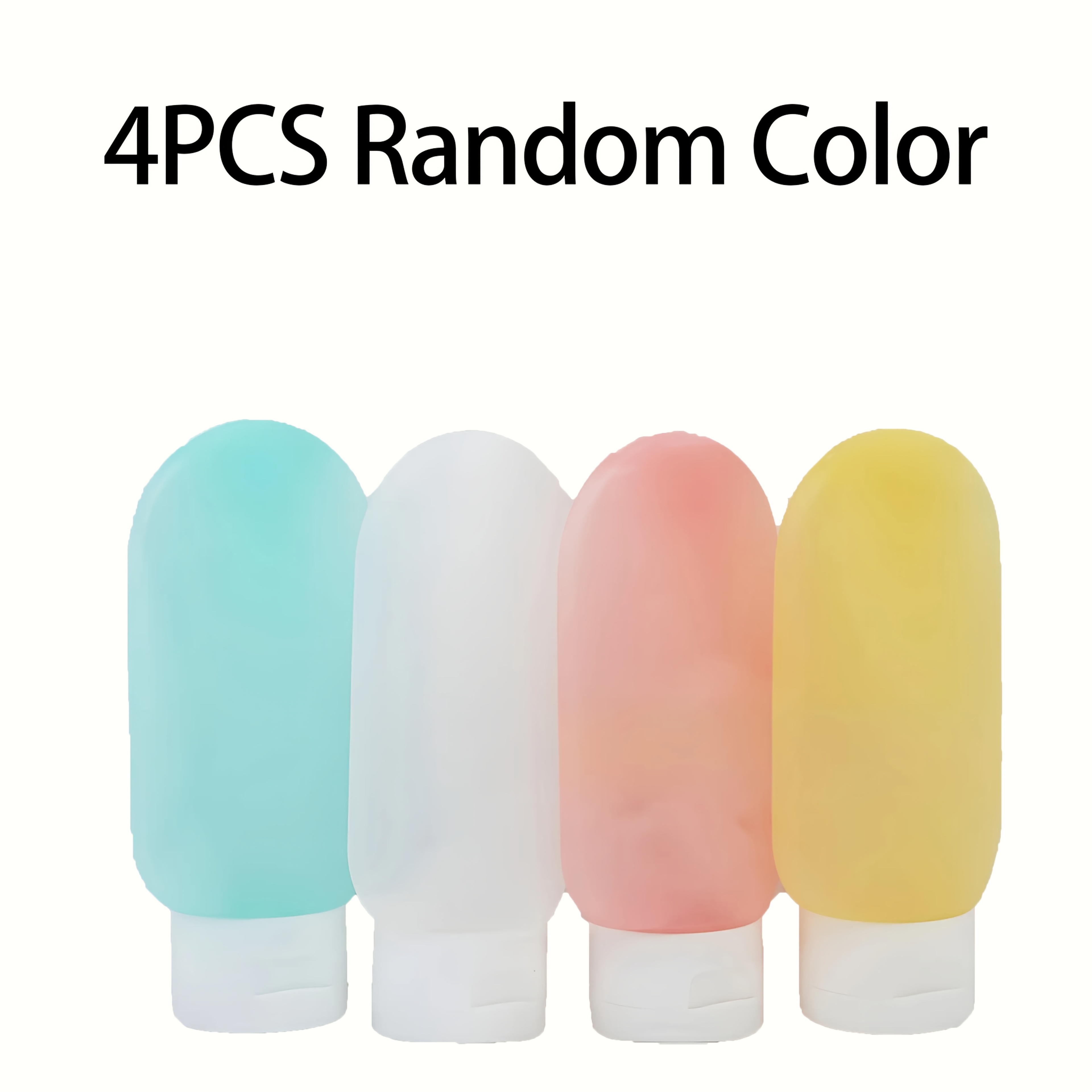 Random 4-color Travel Toiletries Leak-proof Squeeze Bottles - Refillable Shampoo, Conditioner, Lotion, And Body Wash Cosmetic Containers