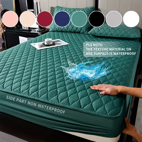 1pc ultra soft thick mattress protector cover polyester breathable checkered pattern machine washable for single double beds in hotel home comfortable bedding no insert included bed accessories hotel room essentials plush bedding technology embossed