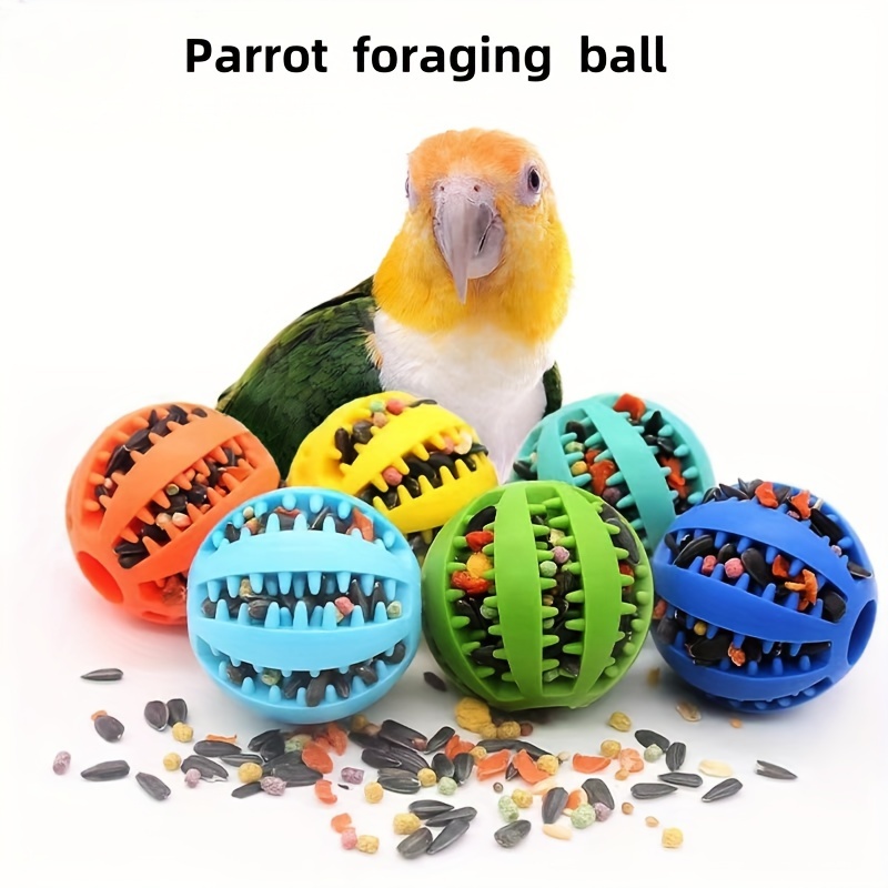 

Interactive Parrot Foraging Ball - Plastic Chew Toy For Small To Medium Birds, Ideal For Cockatiels, Conures &