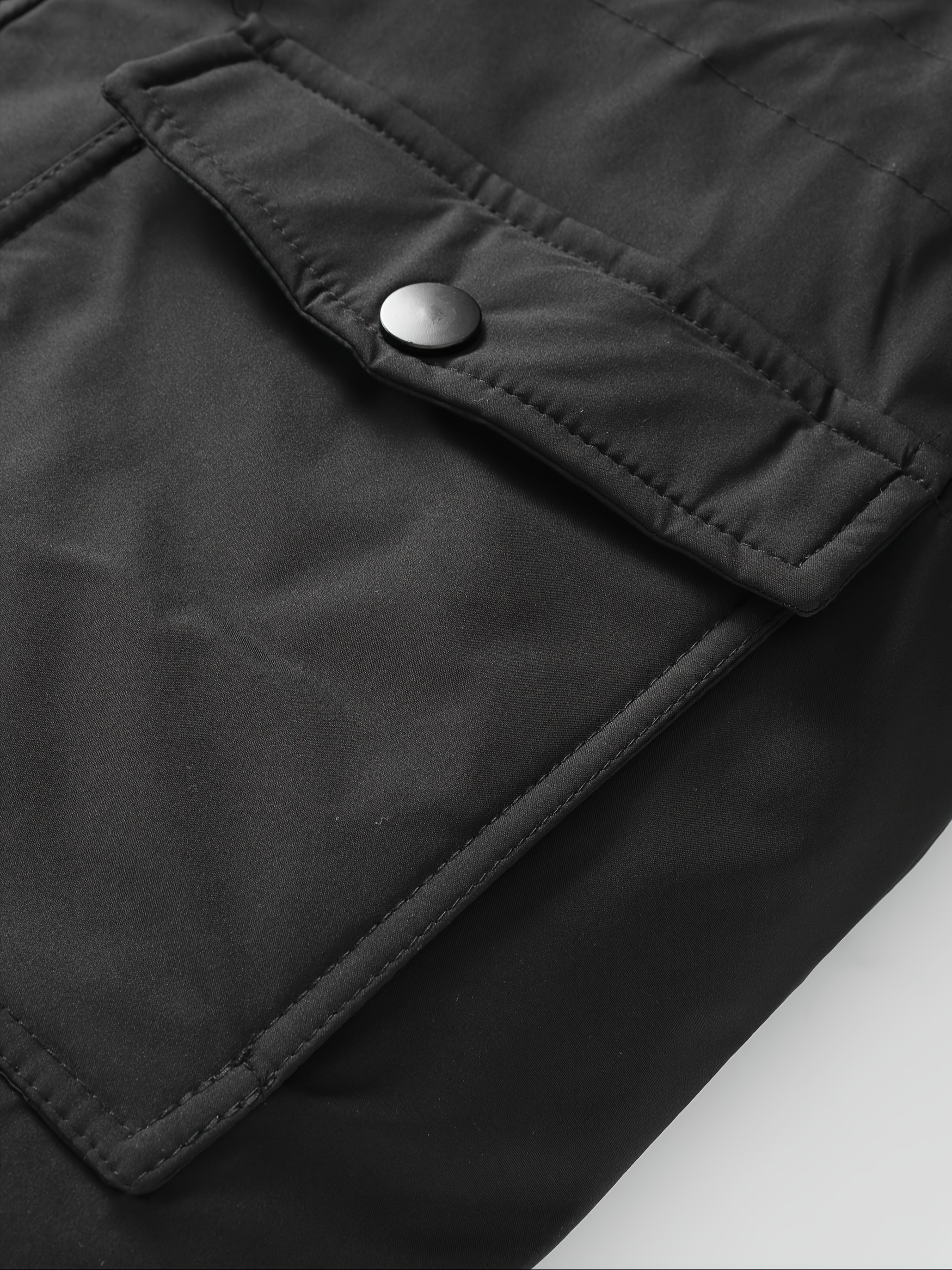 Men's Mid-Length Thickened Hooded Jacket, Utility Coat with Large Pockets