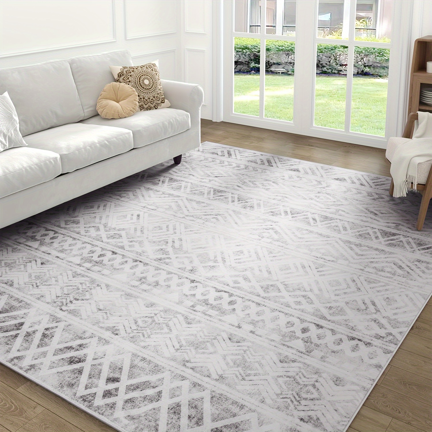 

Area Rugs For Living Room Area Rug Machine Washable Rugs Soft Modern Neutral Carpet For Bedroom Decor