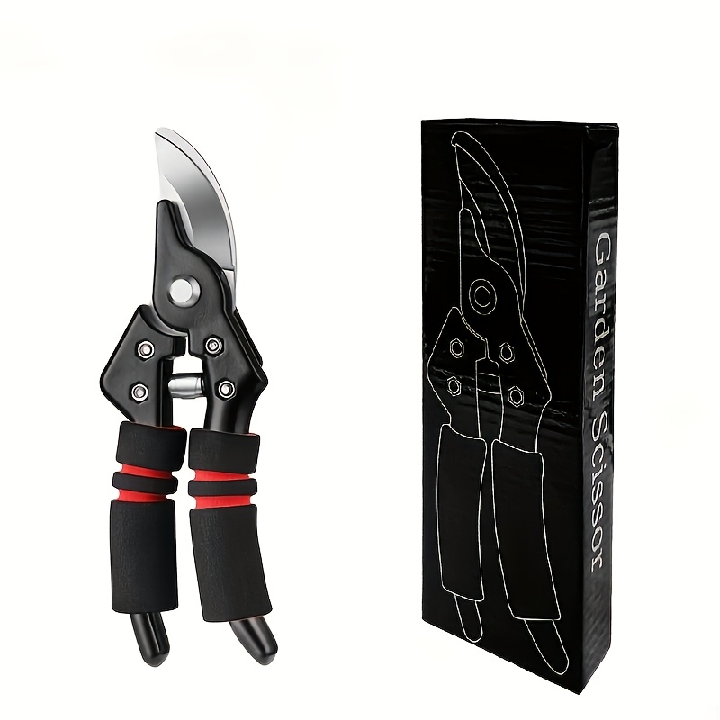 TEMU 8.5 Inch Professional Titanium Alloy Bypass Pruning Shears (t13) - Heavy-duty Garden Scissors With Ergonomic Handles, Retro Style For Trimming,