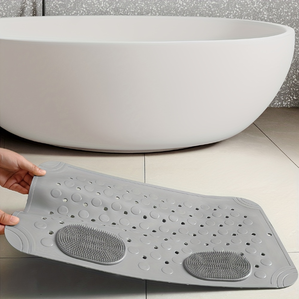 

Sustainable Non-slip Bath Mat With Suction Cups - Safe Massage Pad For Pregnant Women & Elderly, Essential