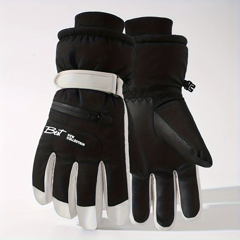 Image of Ski Gloves Women'-proof Warm Touchscreen Waterproof Riding Men's Outdoor Windproof Sports Winter Fleece Thickened Gloves