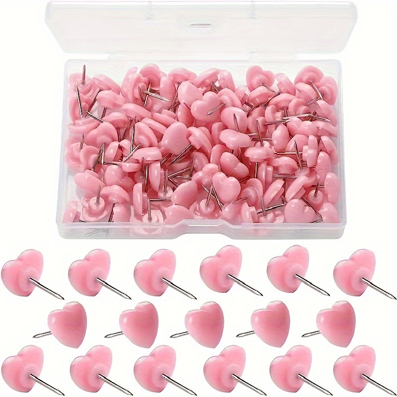 

100pcs/200pcs Cute -shaped Push Pins, Iron Material, For Home, School & Office Decor, Box