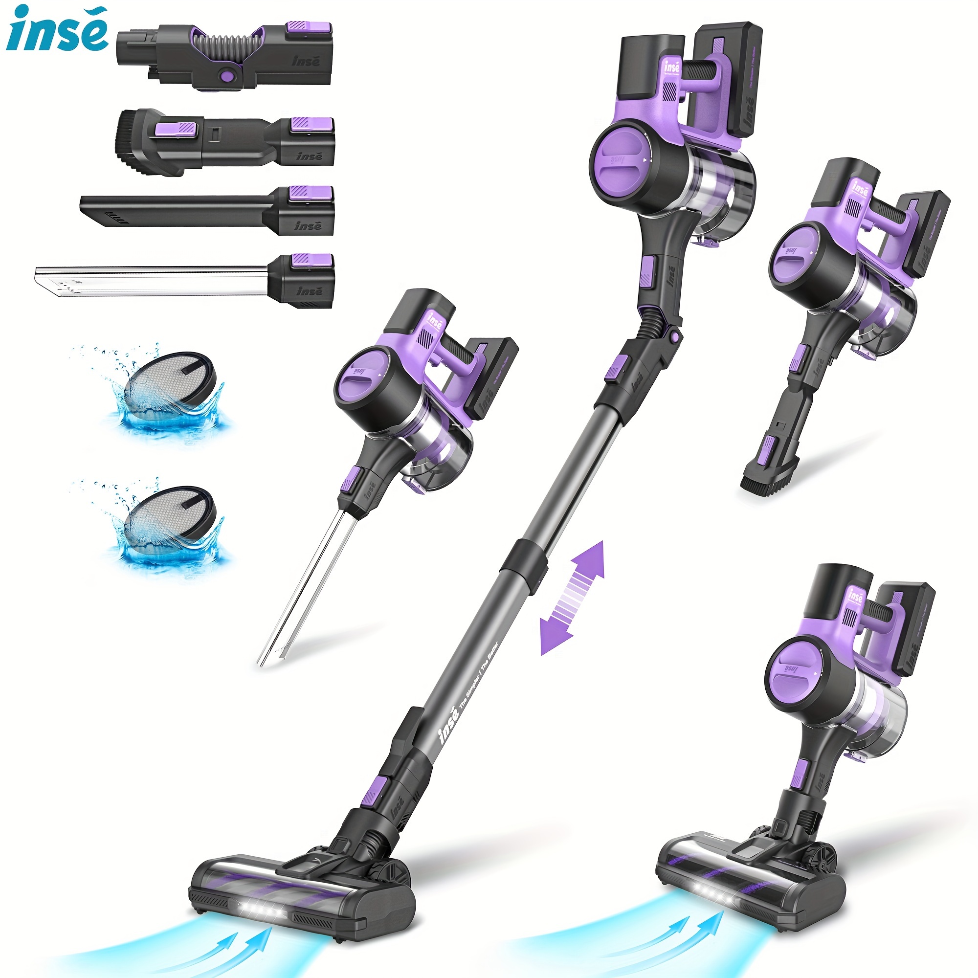 

Inse S10 Wireless , 26kpa , 350w Brushless , , 6- Filtration , Can Easily And Cat