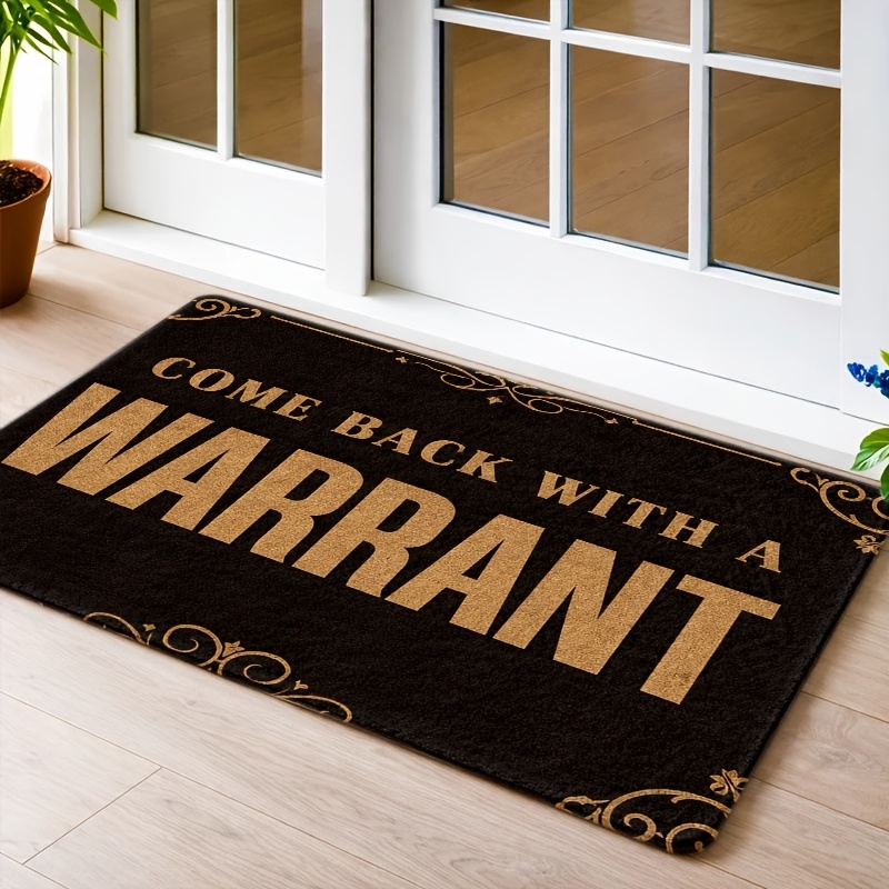 TEMU Doormat 1pc 2d Flat Printing Flannel Material Door Mat, Outdoor Courtyard Door Mat, Flannel Bottom Floor Mat, Come With Warranty Fun Door Mat,