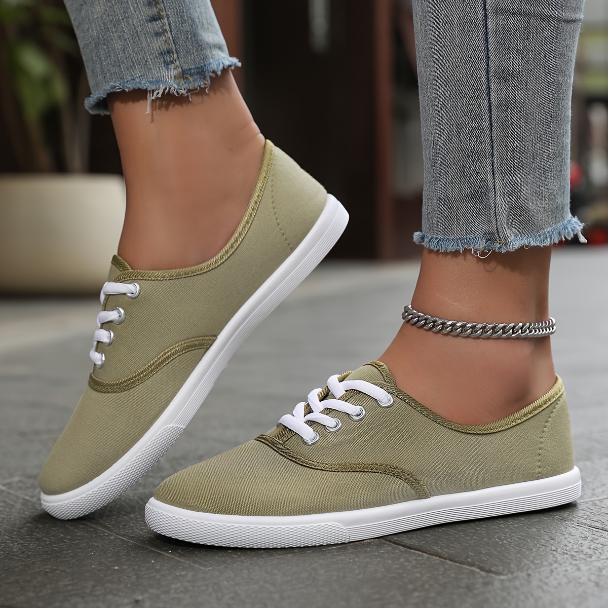 women s minimalist shoes lace lightweight casual shoes low Temu United Kingdom