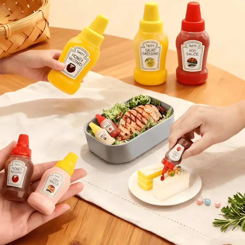 4 portable mini condiment squeeze bottles leak proof - Temu Mauritius 4 portable mini condiment squeeze bottles leak proof - Temu Mauritius