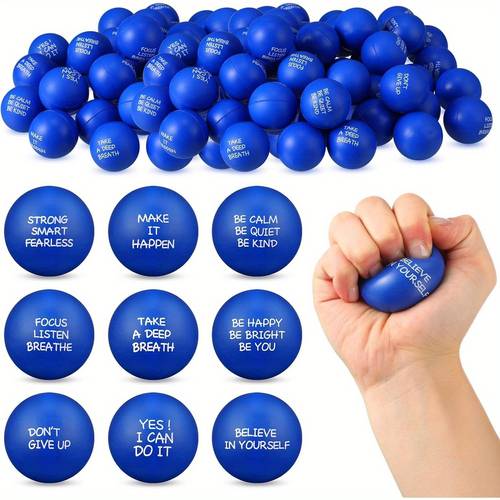 18 36pcs mini motivational quote balls squeezable toys 4 cm 1 6 inches diameter ideal for easter spring class gifts back to party favors classroom incentive prizes shopping center activities