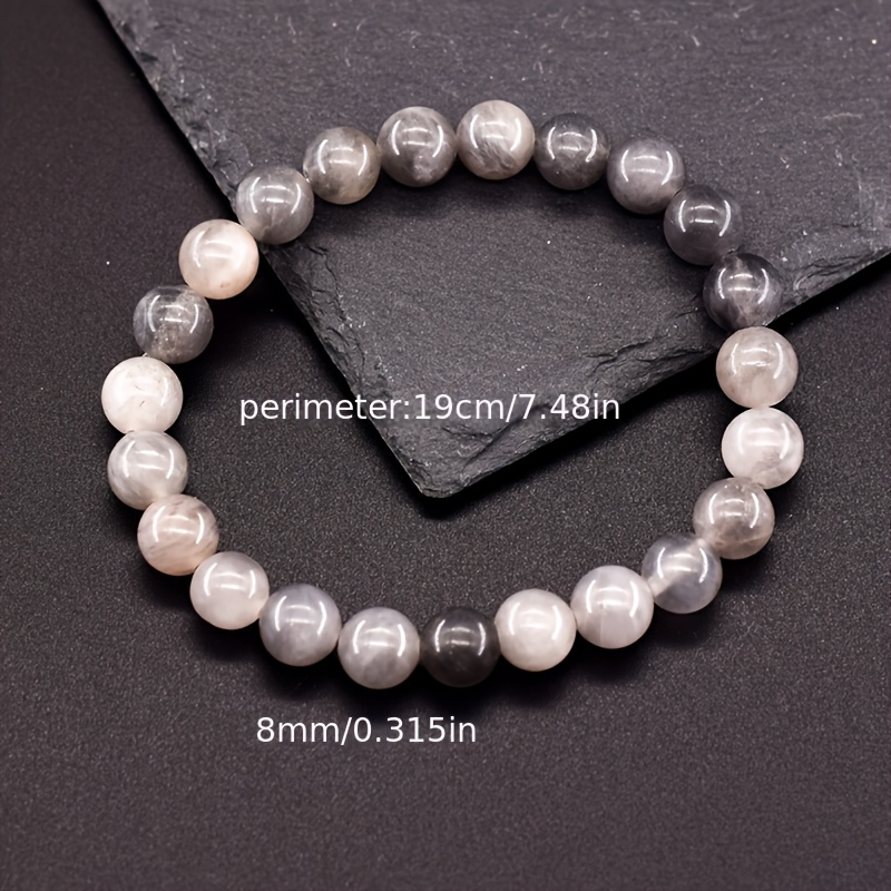 Cloud Agate Natural Stone Elastic Bracelet, Casual Style
