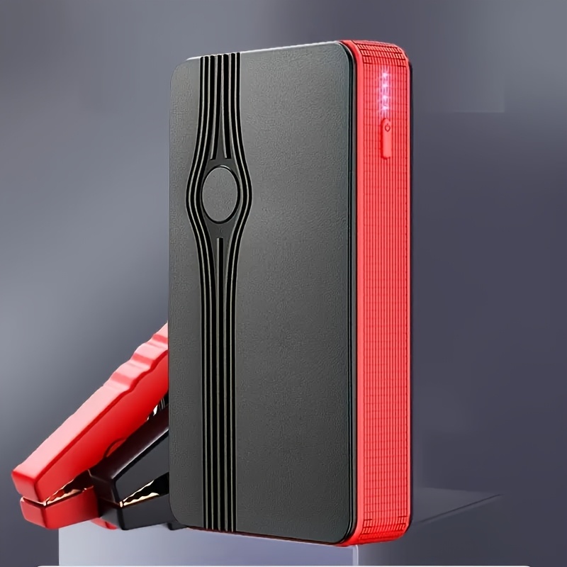 Image of Portable Car Emergency Starter, Emergency Car Booster, Multifunctional Led Lighting, , Gasoline Vehicle Starting Device, Suitable For Outdoor Activities And , (red)