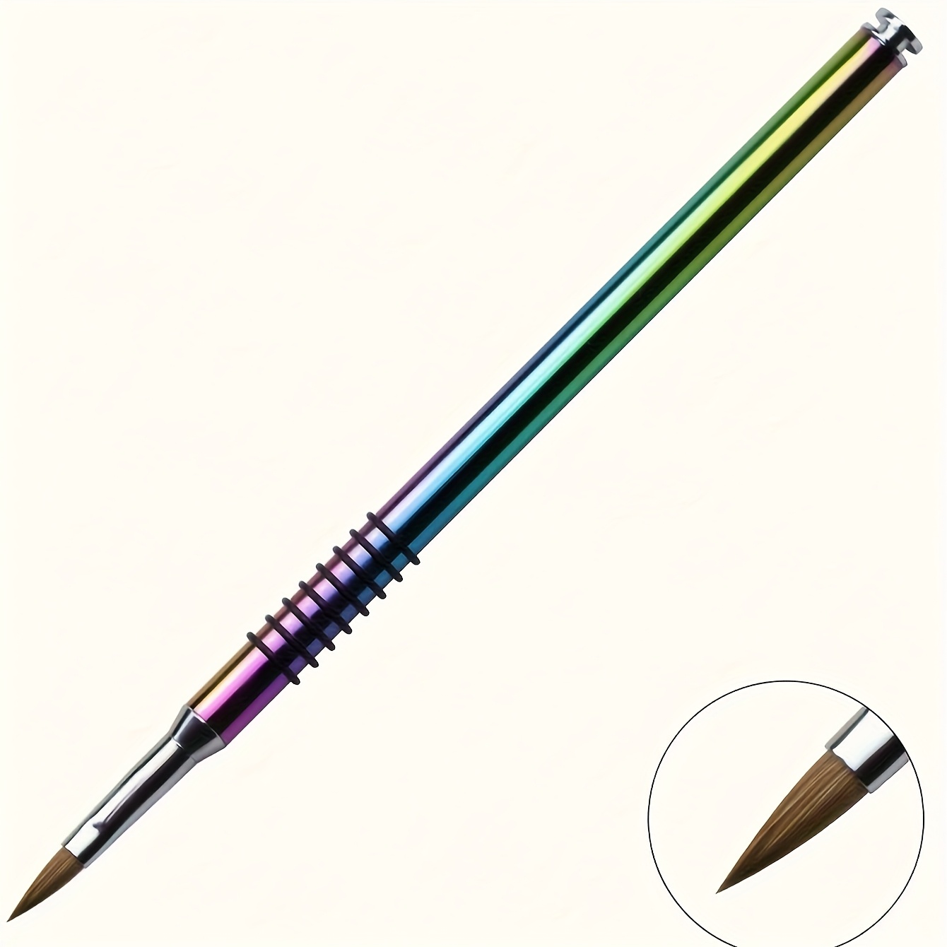 Image of 1pc Nail Art Pen Iridescent Rod Carving Pen Crystal Pen Animal Hair Nail Brush 3d Painting Pen